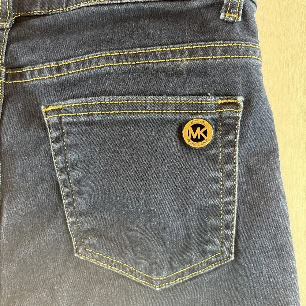 Michael Kors Women's Dark Wash Izzy Skinny Stretch Mid Rise Jeans Size 10